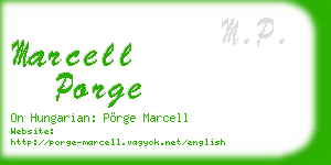 marcell porge business card