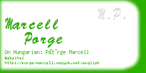 marcell porge business card